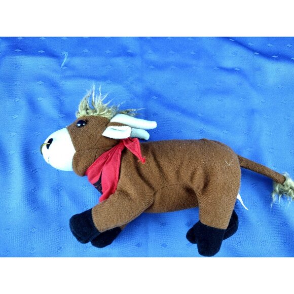 Bull Plush Earnhardt Auto Center 7 In Steer Red Bandanna Western Animal Toy - Picture 8 of 10